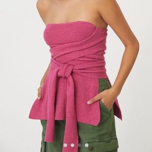 Anthropologie Aster Convertible sweater by Daily Practice Aster XS NWT PINK